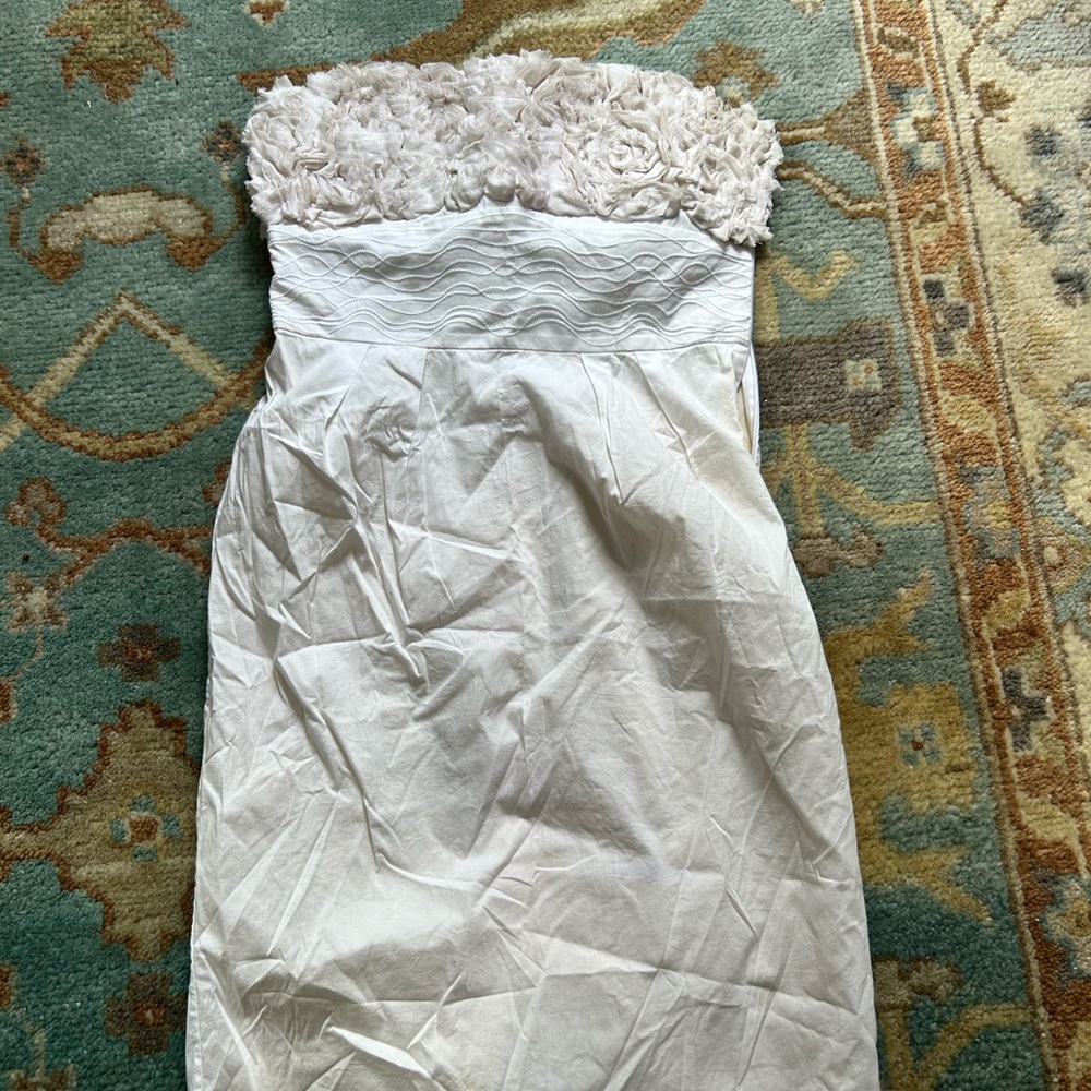 Catherine Malandrino Cream Strapless Dress